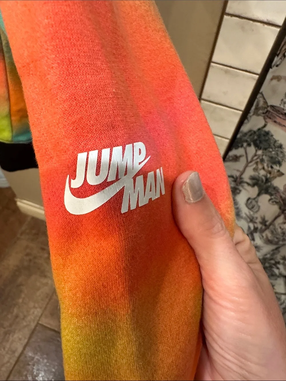 Nike Tie-Dye Hoodie in Orange, Green, Teal
